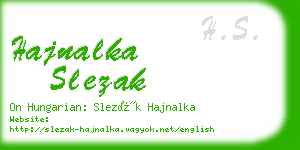 hajnalka slezak business card